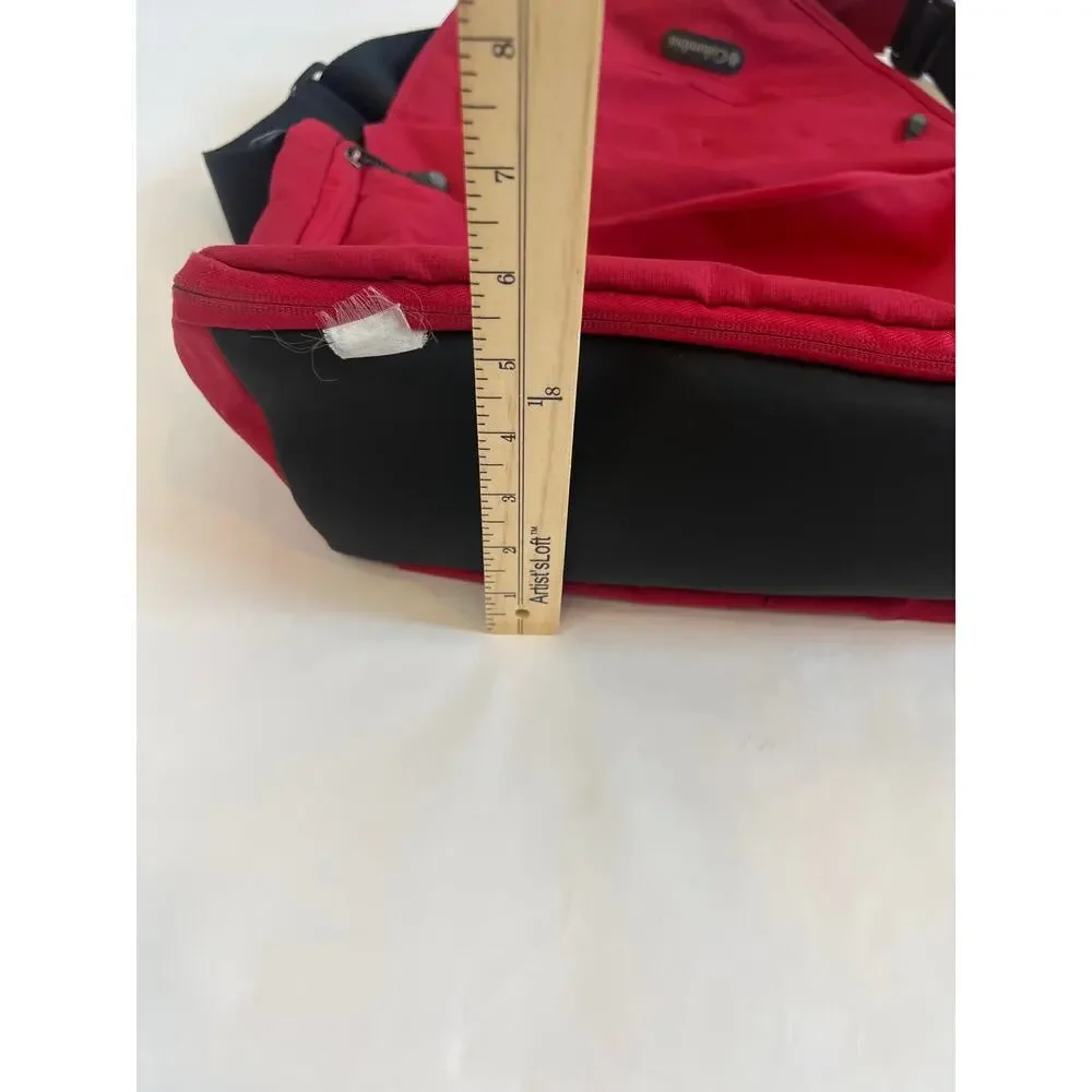 COLUMBIA OUTFITTER MESSENGER DIAPER SHOULDER BAG UNISEX PARENTS RED AND BLACK